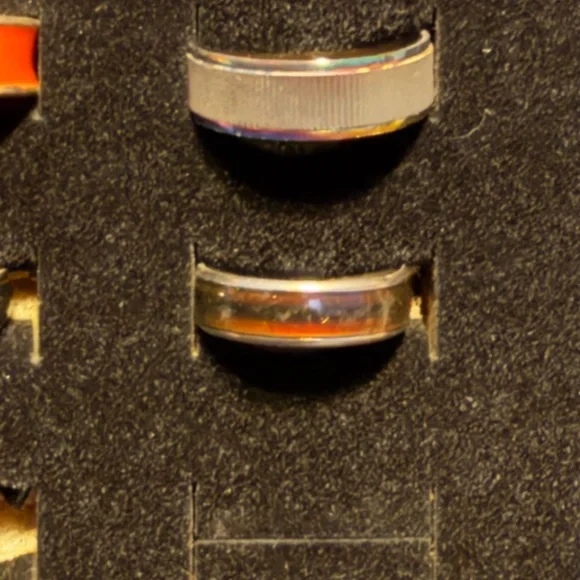 Vintage Wide Band Enameled Ring Bundle Lot 10 Rings - Picture 3 of 3